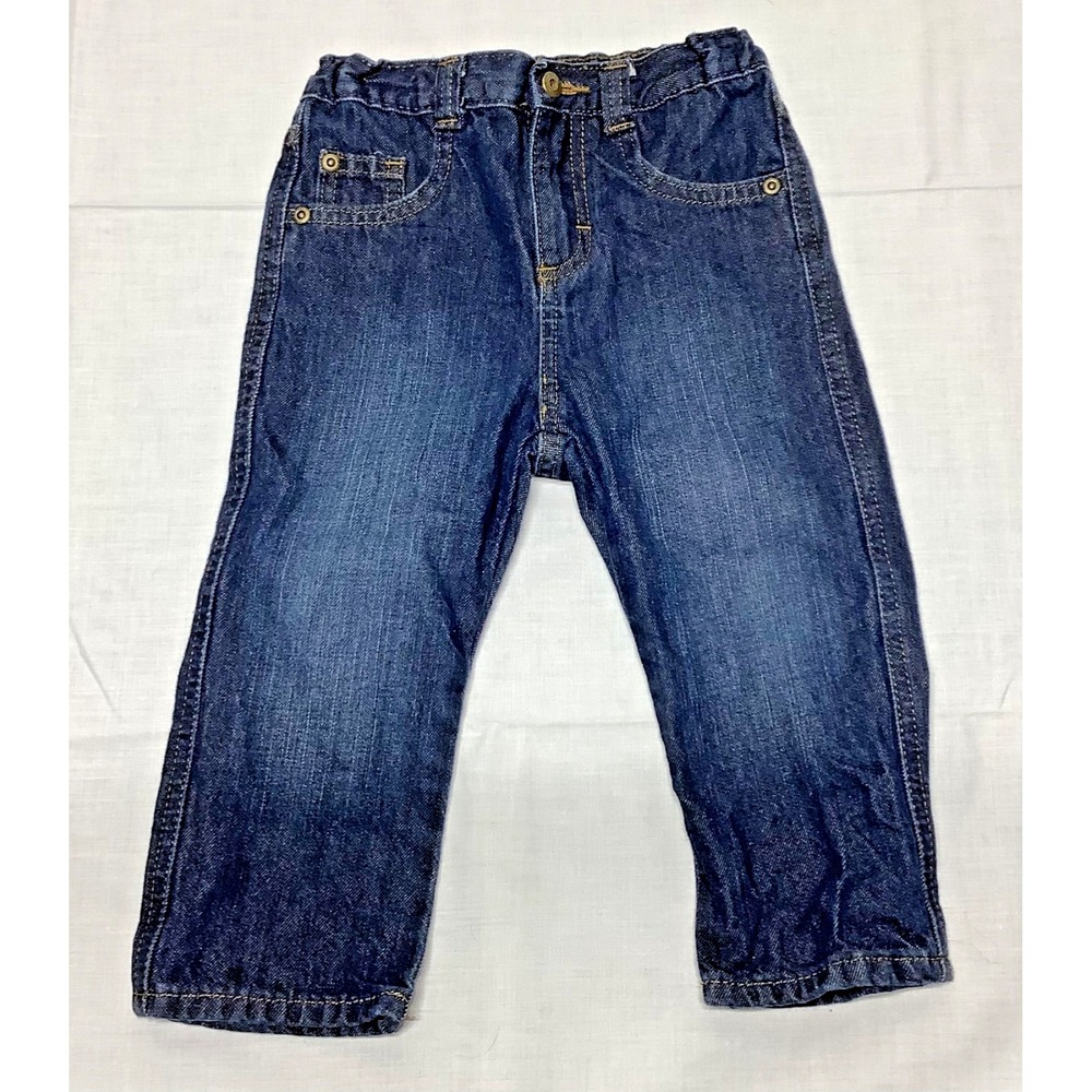 Wrangler Jeans Toddler Size 2T Blue Adjustable Stretch Waist 9ERTFBB 5 pocket